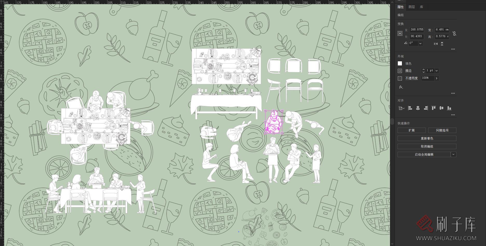 1组矢量+CAD家庭聚餐场景,AI+CAD+PNG-1 1组矢量+CAD家庭聚餐场景,AI+CAD+PNG-1