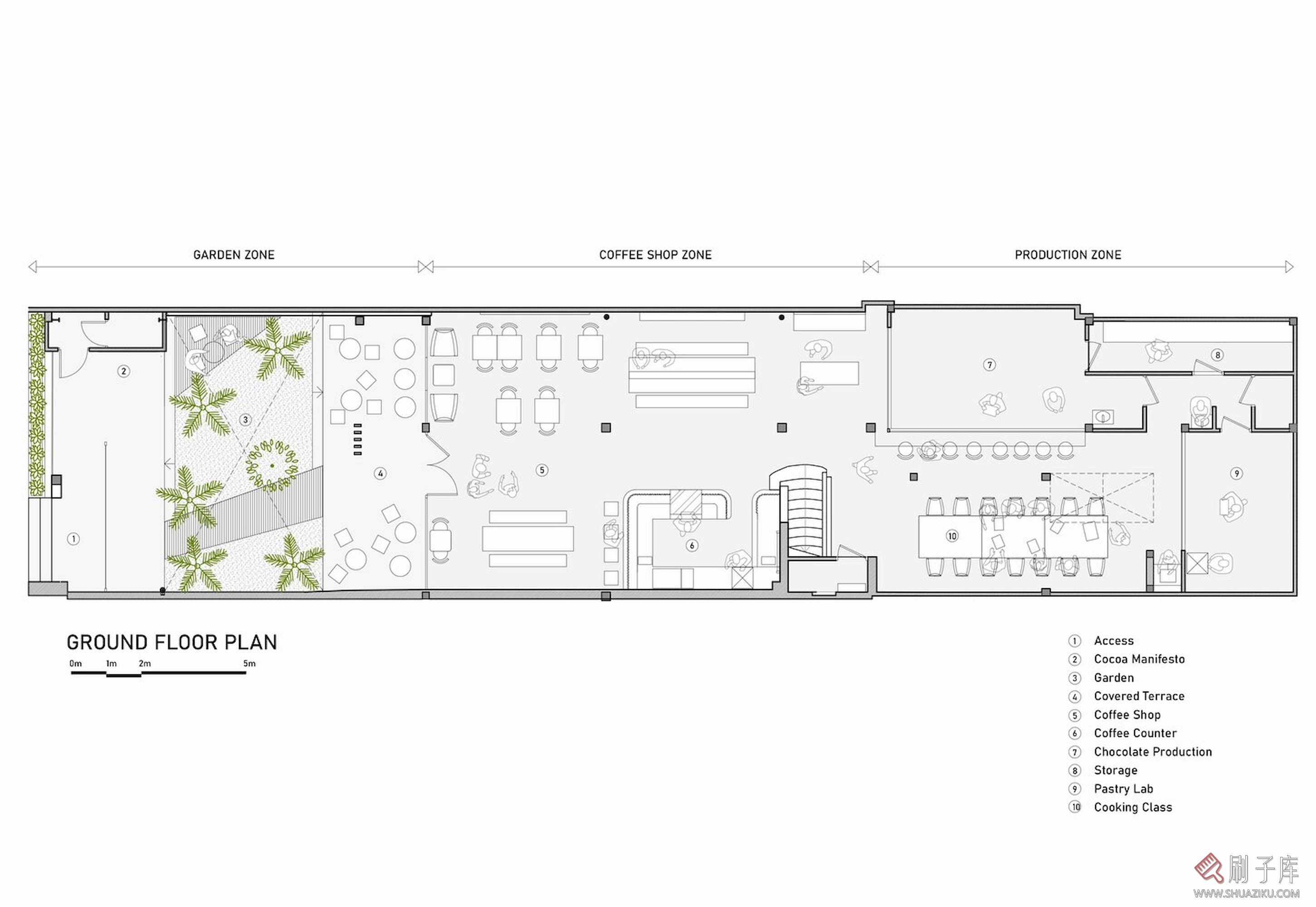 【设计师必备】最新60张咖啡厅平面图-3