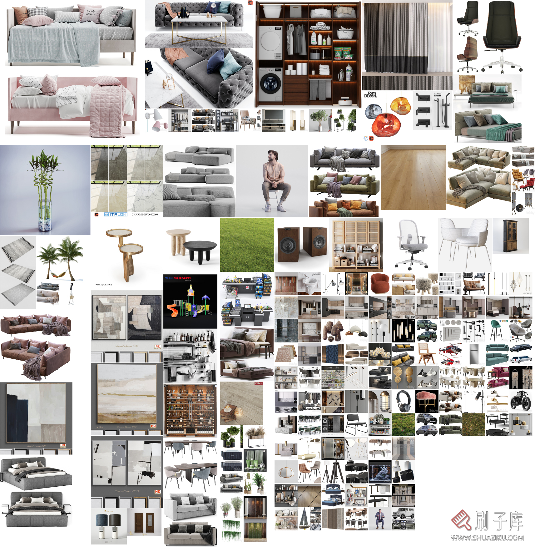 图片[1]-3DDD/3DSky PRO 模型包-刷子库