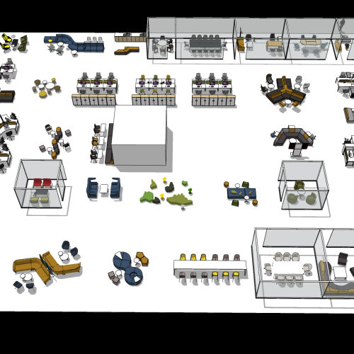 办公室家具sketchup模型-刷子库