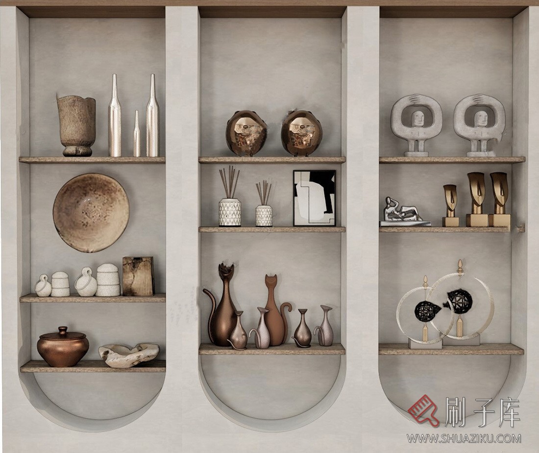 图片[2]-SU侘寂风装饰品模型（带材质贴图）-刷子库
