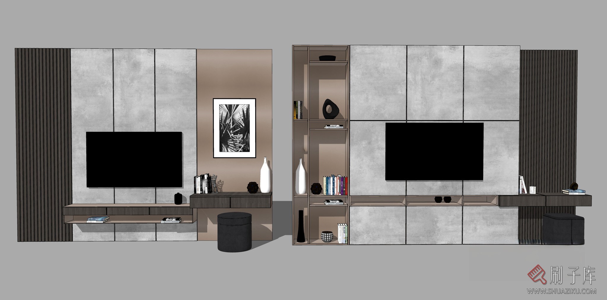 图片[1]-SU电视墙模型-刷子库
