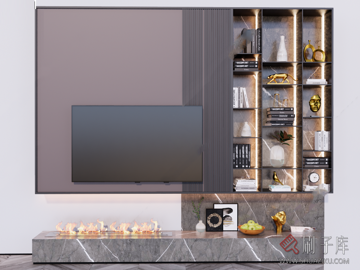 图片[4]-SU电视墙模型-刷子库