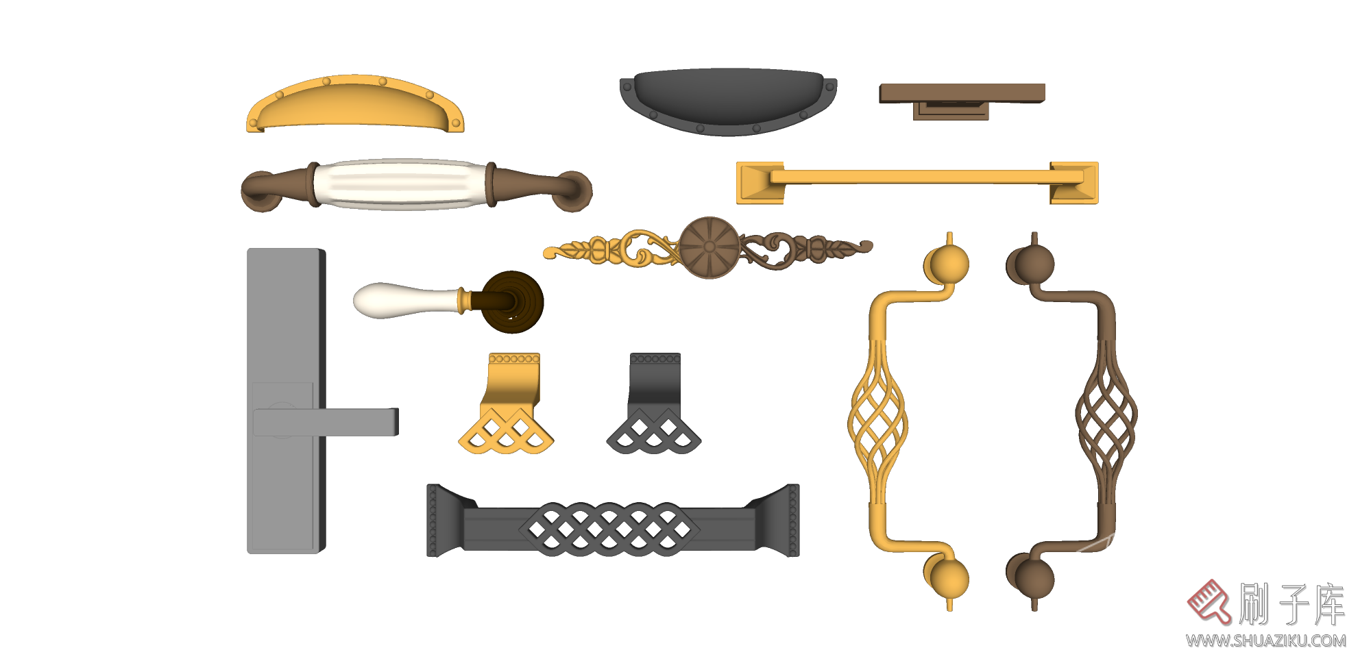 图片[15]-门锁门把手SU模型-刷子库