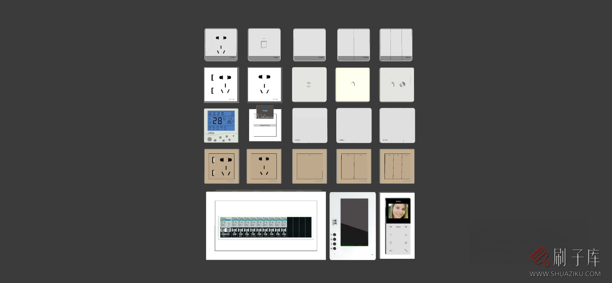 图片[5]-各种开关插座SU模型-刷子库