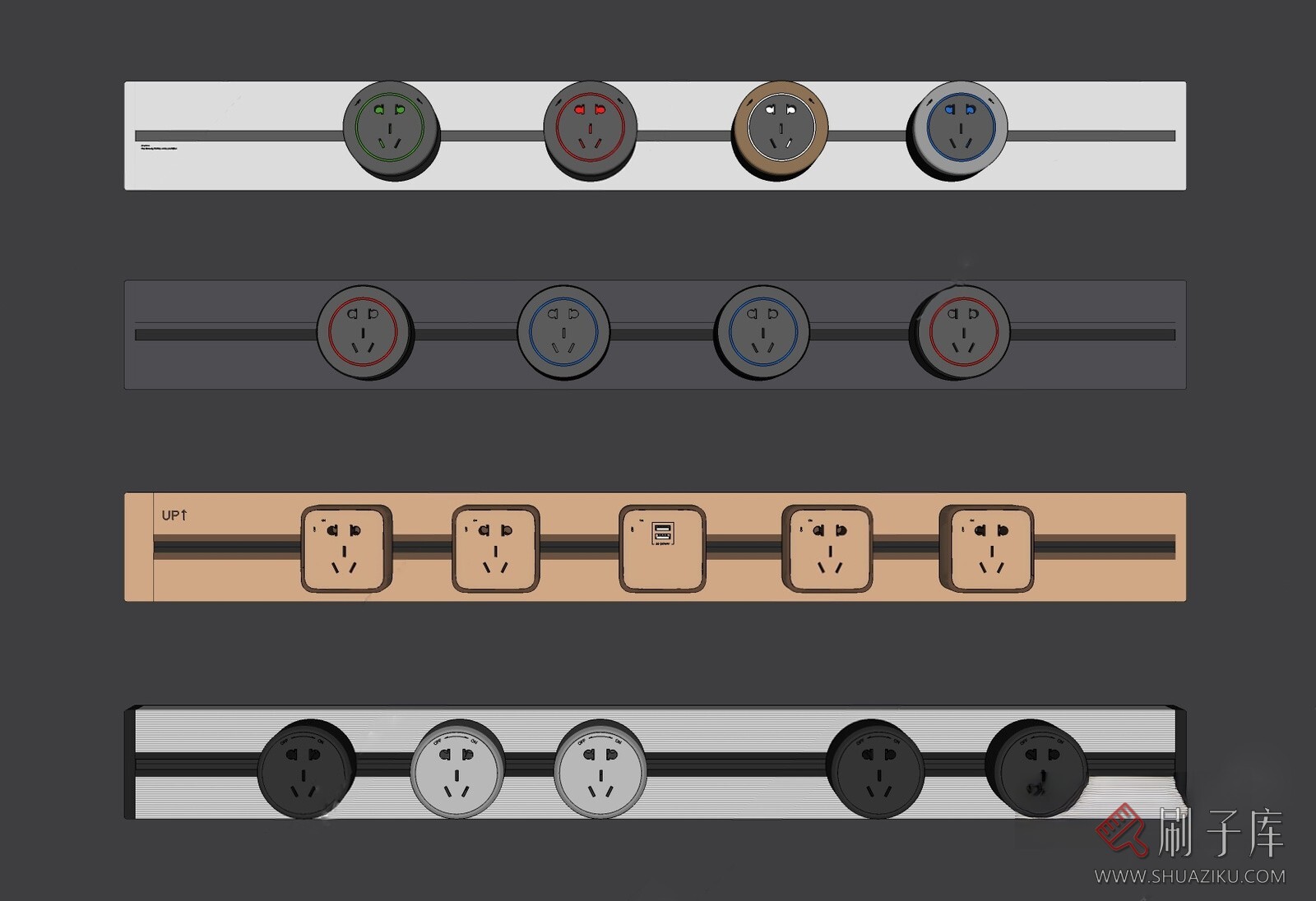 图片[6]-各种开关插座SU模型-刷子库