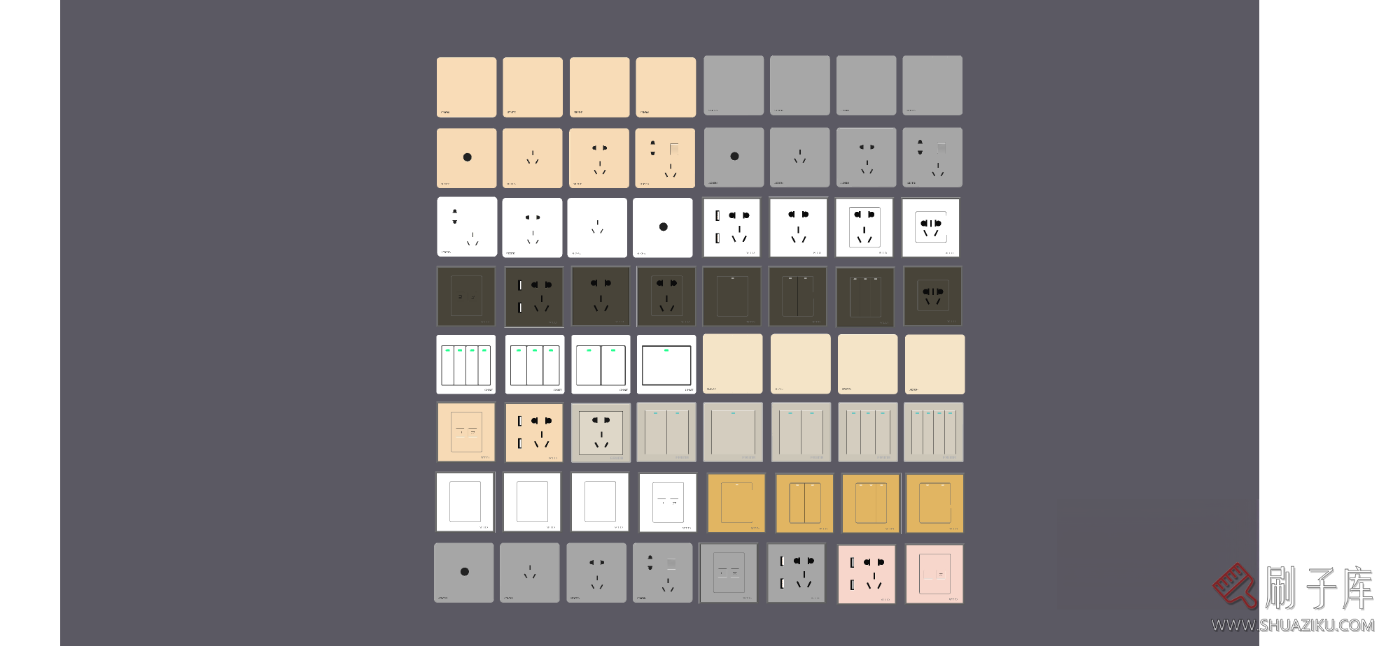 图片[7]-各种开关插座SU模型-刷子库