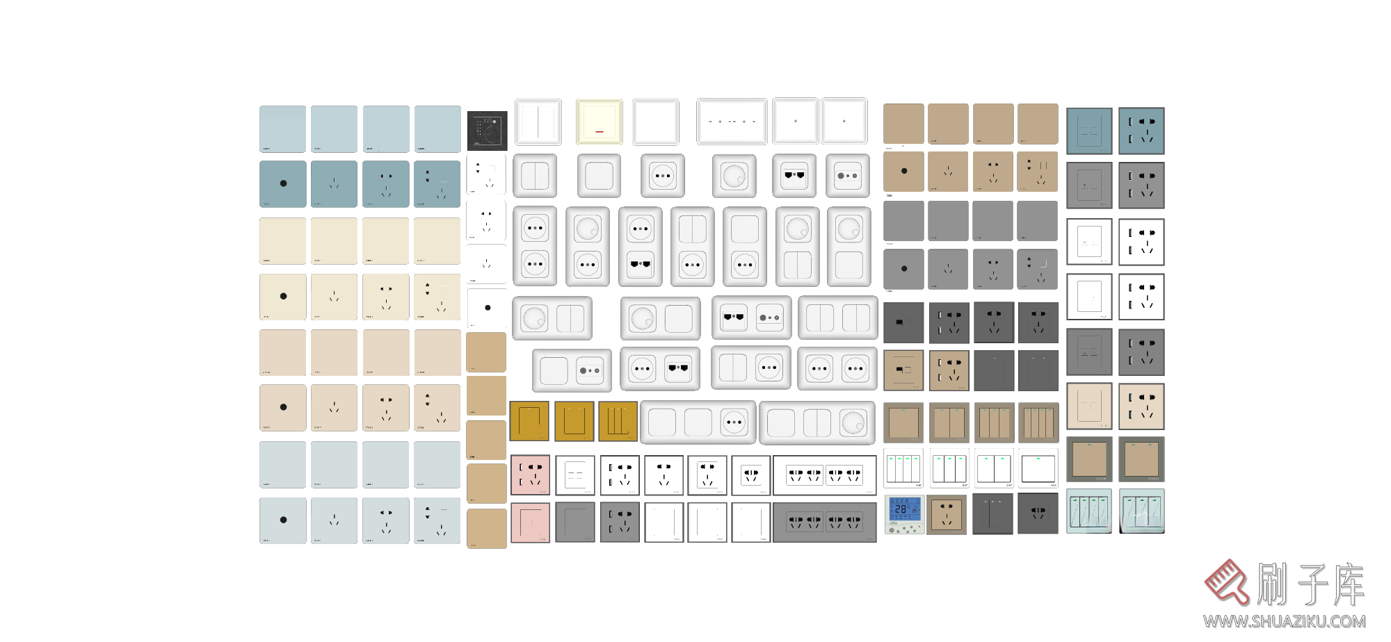 图片[10]-各种开关插座SU模型-刷子库