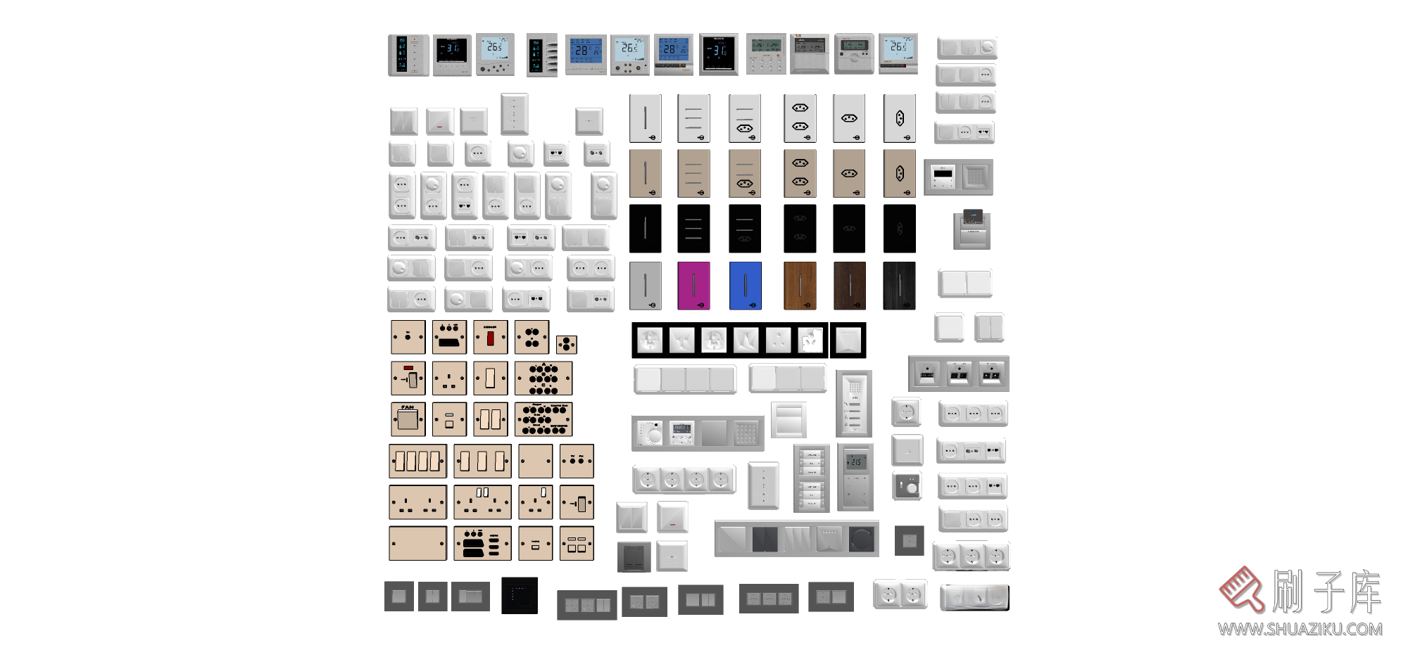 图片[12]-各种开关插座SU模型-刷子库