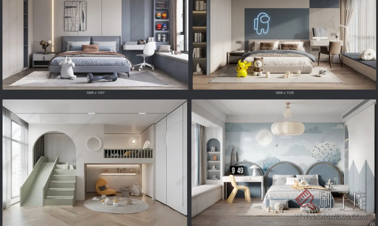 图片[4]-精选草图大师儿童房SU模型-20套-刷子库