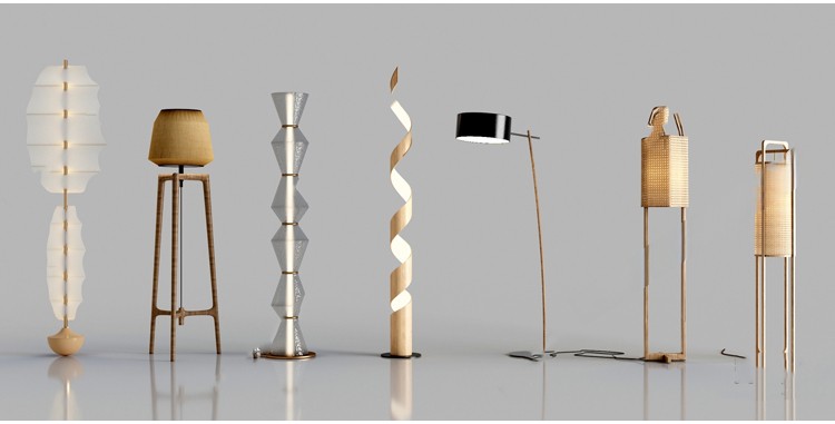 图片[8]-落地灯台灯SU模型库现代轻奢侘寂风奶油家装室内日式灯具草图大师-刷子库