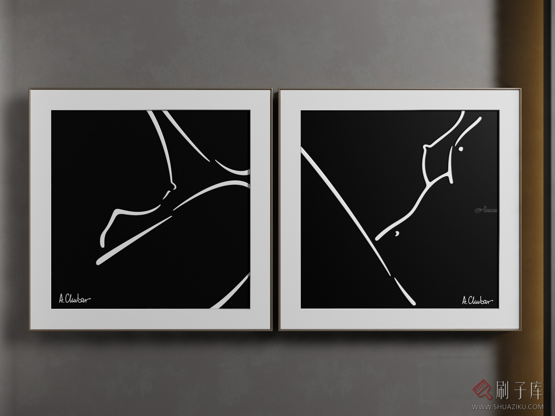 图片[6]-2023草图大师挂画模型Enscape材质-240幅-刷子库