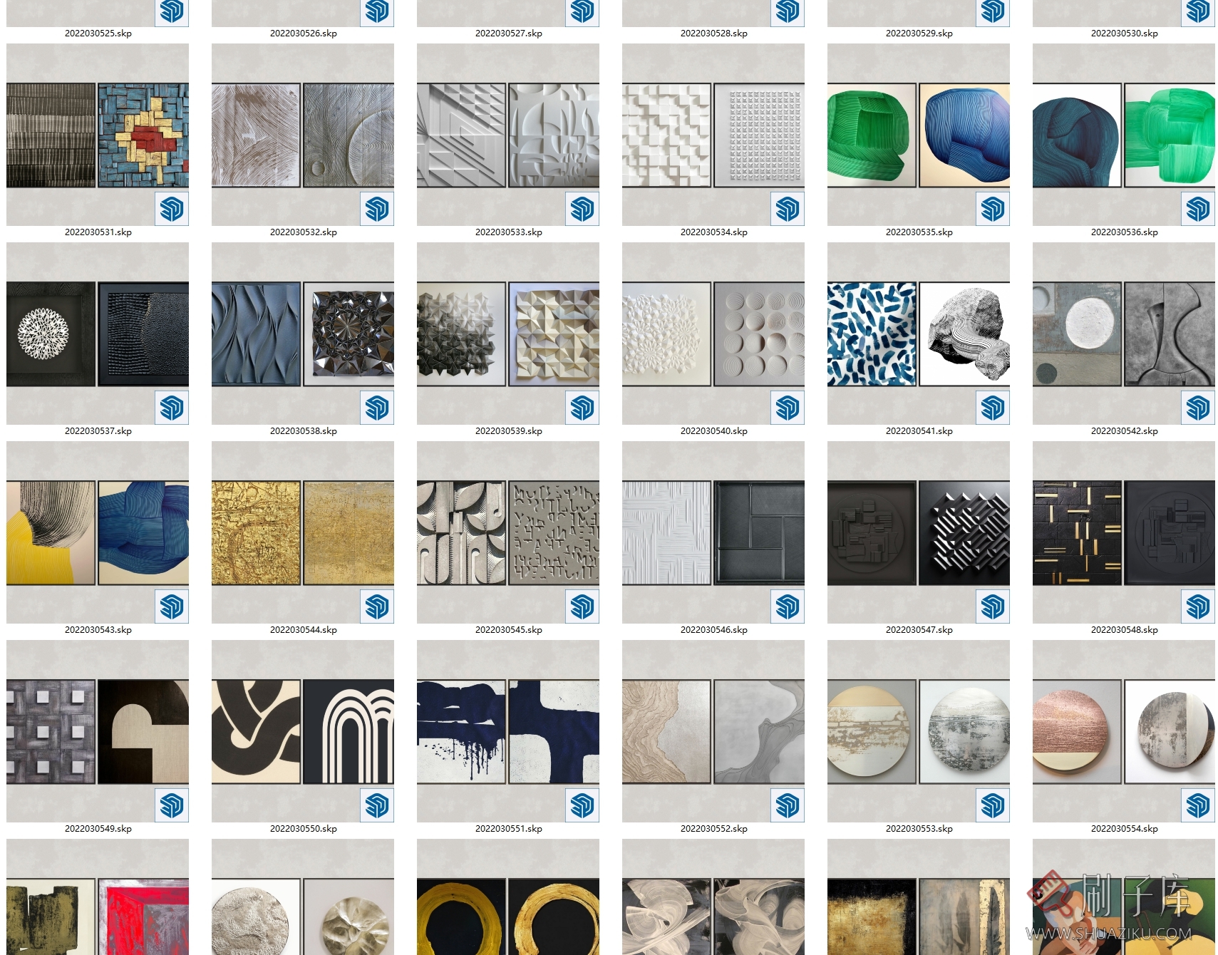 图片[9]-2023草图大师挂画模型Enscape材质-240幅-刷子库