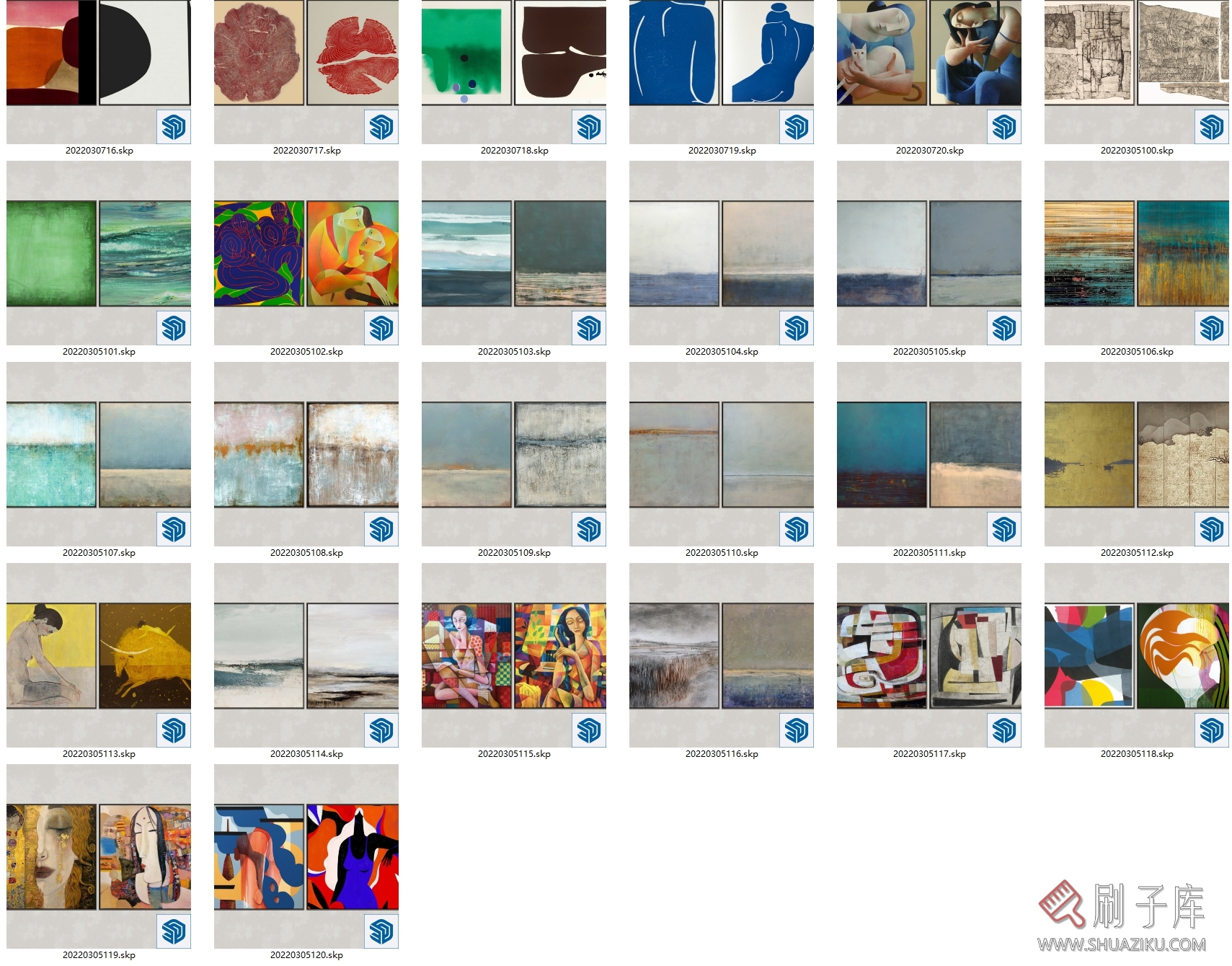 图片[12]-2023草图大师挂画模型Enscape材质-240幅-刷子库