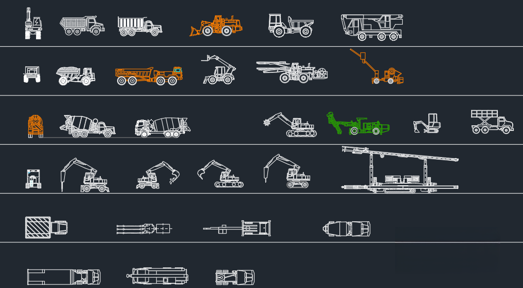 图片[4]-专业交通工具常用CAD图库-刷子库