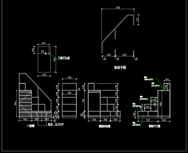 图片[6]-室内儿童房高低上下床平面布置立面图CAD图块施工图模块图库素材-刷子库