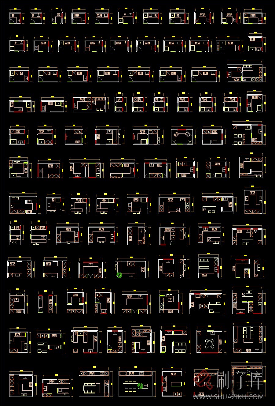 图片[2]-100个厨房布局模块-刷子库