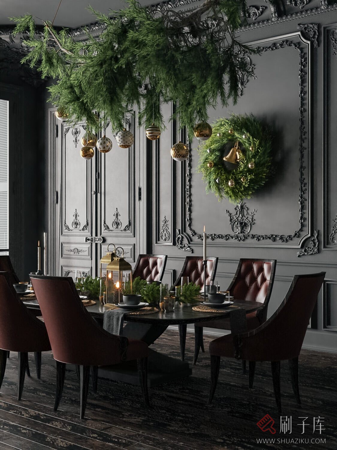 图片[2]-圣诞室内客厅-刷子库