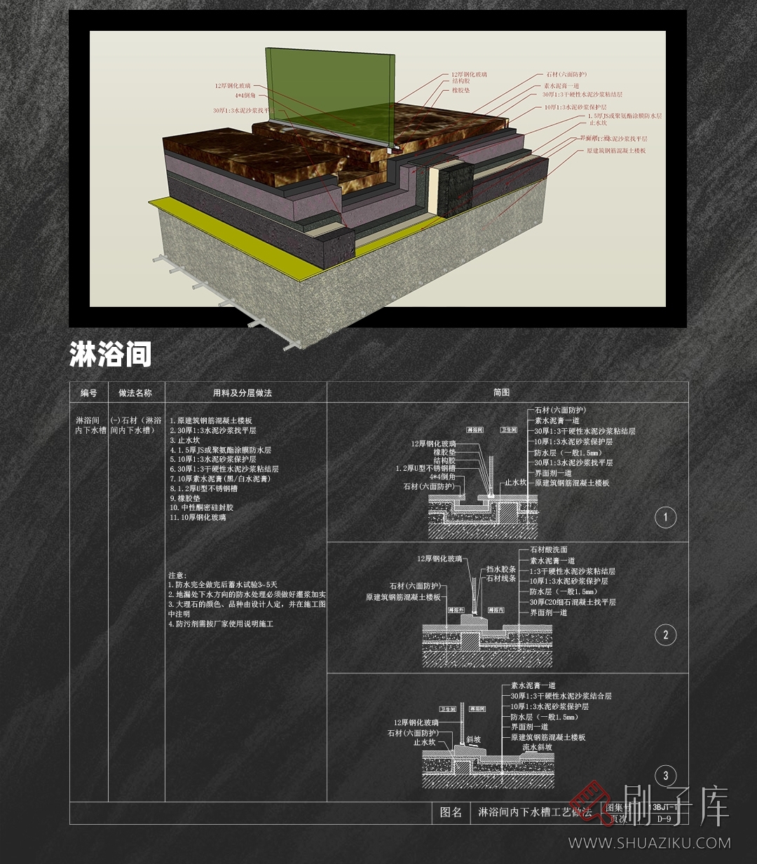 图片[5]-【墙地顶】施工节点工艺大全CAD+SU-刷子库