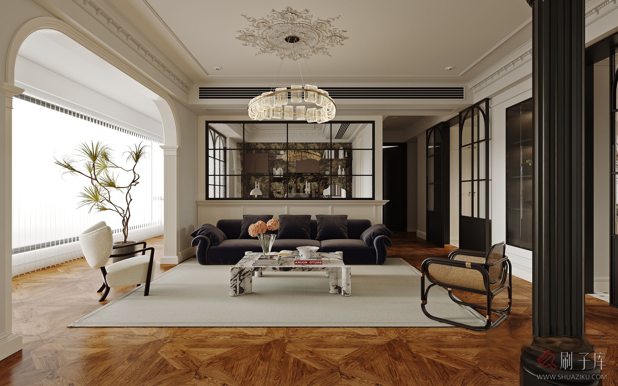 图片[2]-法式客餐厅3d写实模型-刷子库