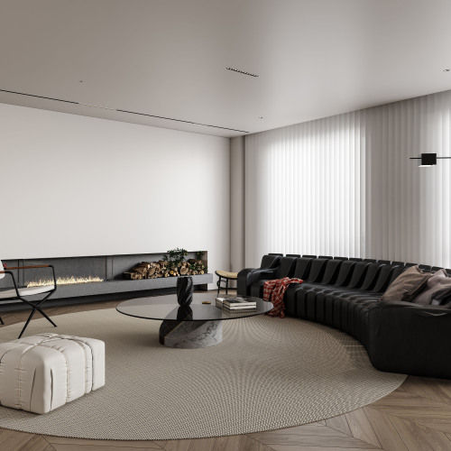 现代极简客餐厅-刷子库