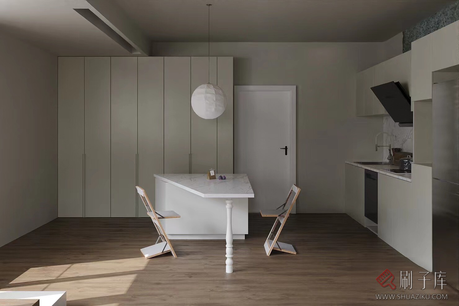 图片[4]-现代公寓客餐厅写实3d模型-刷子库