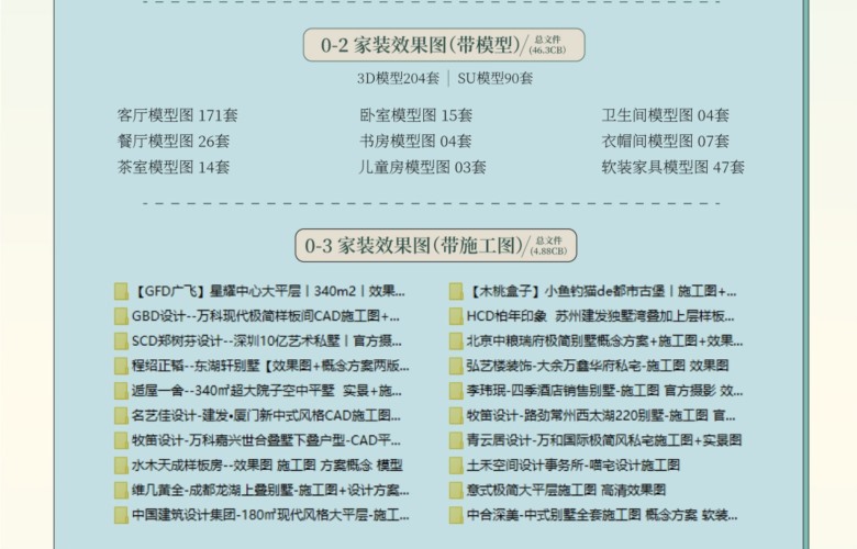 2023高清效果图大全107GB 全高清无水印可直接打印出图 部分带3D模型施工图-7