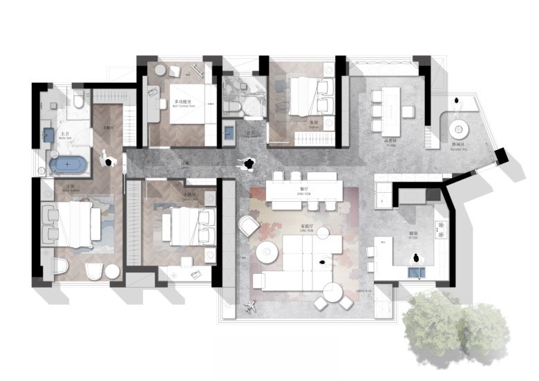 图片[5]-2023年设计师必备户型优化方案彩平案例合集（CAD+PSD）-刷子库