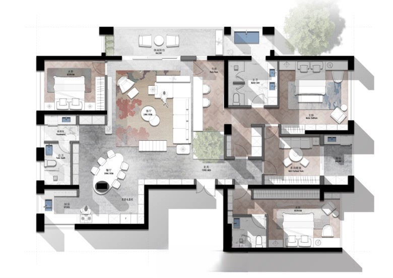 图片[6]-2023年设计师必备户型优化方案彩平案例合集（CAD+PSD）-刷子库