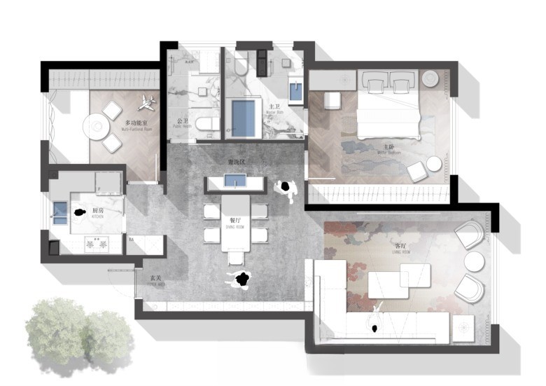 图片[7]-2023年设计师必备户型优化方案彩平案例合集（CAD+PSD）-刷子库