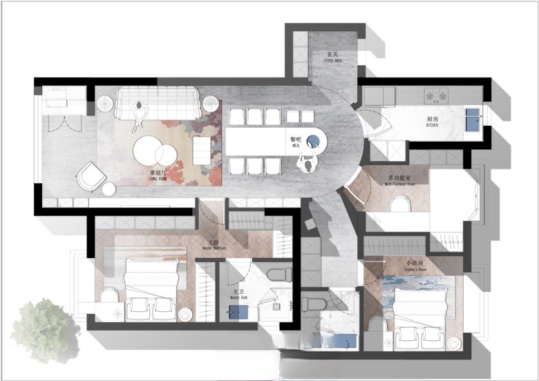 图片[10]-2023年设计师必备户型优化方案彩平案例合集（CAD+PSD）-刷子库