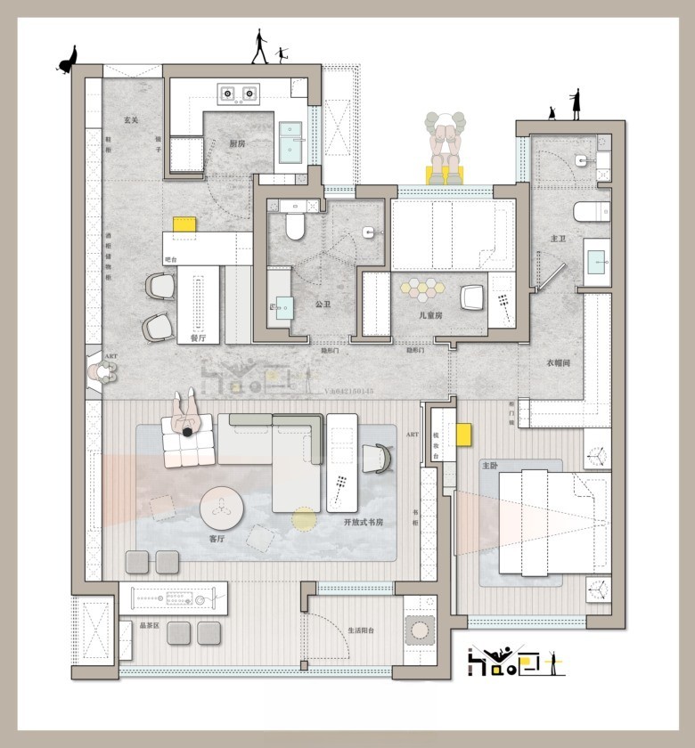 图片[3]-2023中小户型精选户型优化方案丨CAD源文件+PSD源文件+JPG图片-刷子库