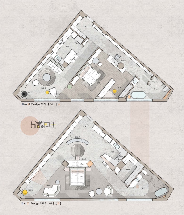 图片[4]-2023中小户型精选户型优化方案丨CAD源文件+PSD源文件+JPG图片-刷子库
