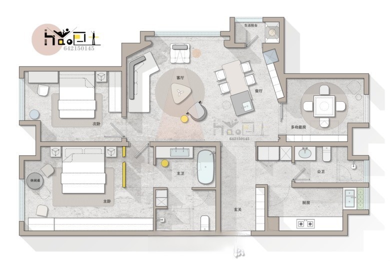 图片[7]-2023中小户型精选户型优化方案丨CAD源文件+PSD源文件+JPG图片-刷子库