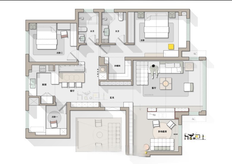 图片[17]-2023中小户型精选户型优化方案丨CAD源文件+PSD源文件+JPG图片-刷子库