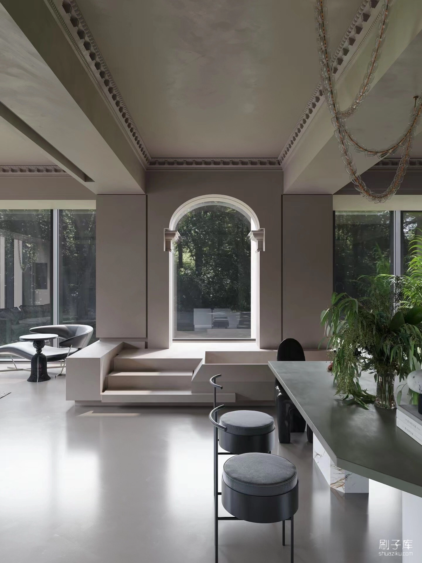 图片[1]-复古客厅写实3d模型-刷子库