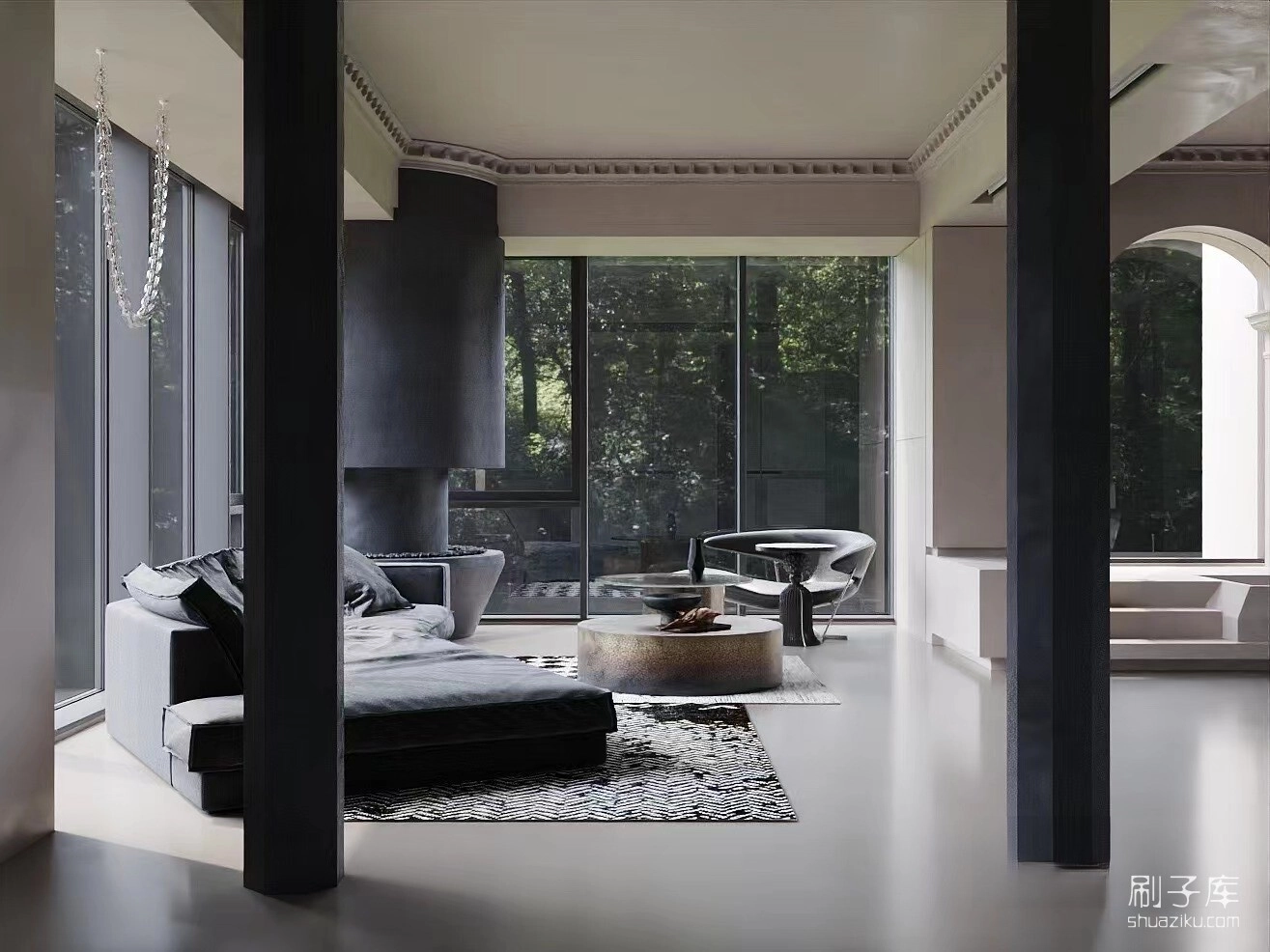 图片[4]-复古客厅写实3d模型-刷子库