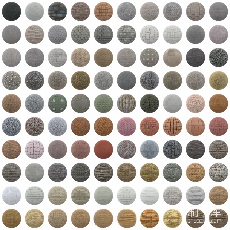 图片[6]-Sketchup草图大师6000个Enscape&Vray双材质库-刷子库