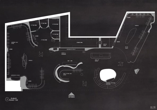 图片[3]-五十组服装店创意构思CAD平面方案合集-刷子库