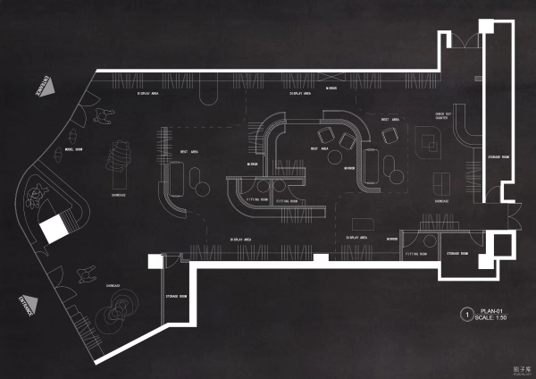 图片[4]-五十组服装店创意构思CAD平面方案合集-刷子库