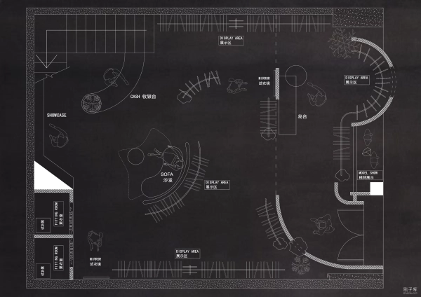 图片[11]-五十组服装店创意构思CAD平面方案合集-刷子库