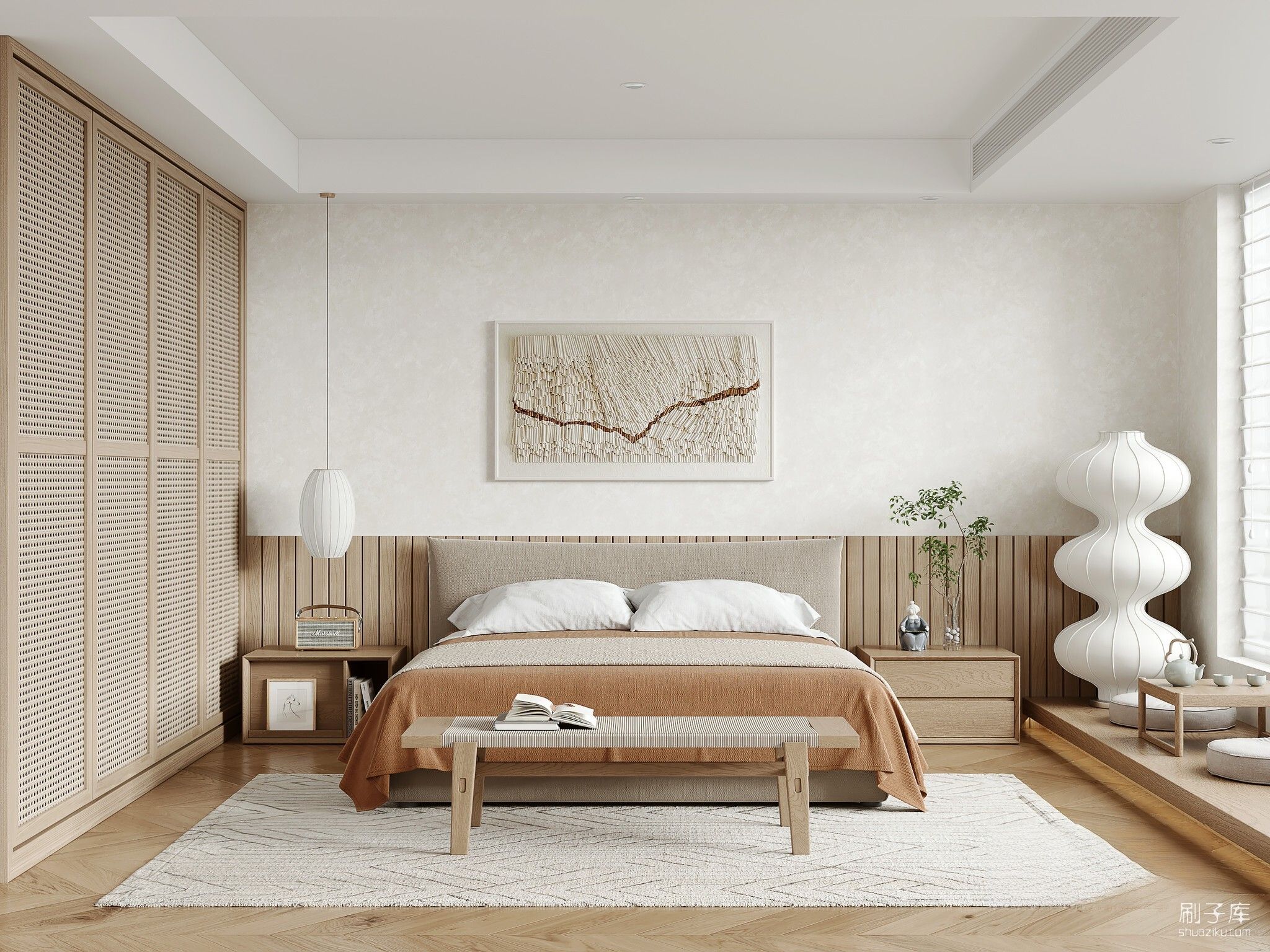 图片[1]-日式卧室3d模型-刷子库