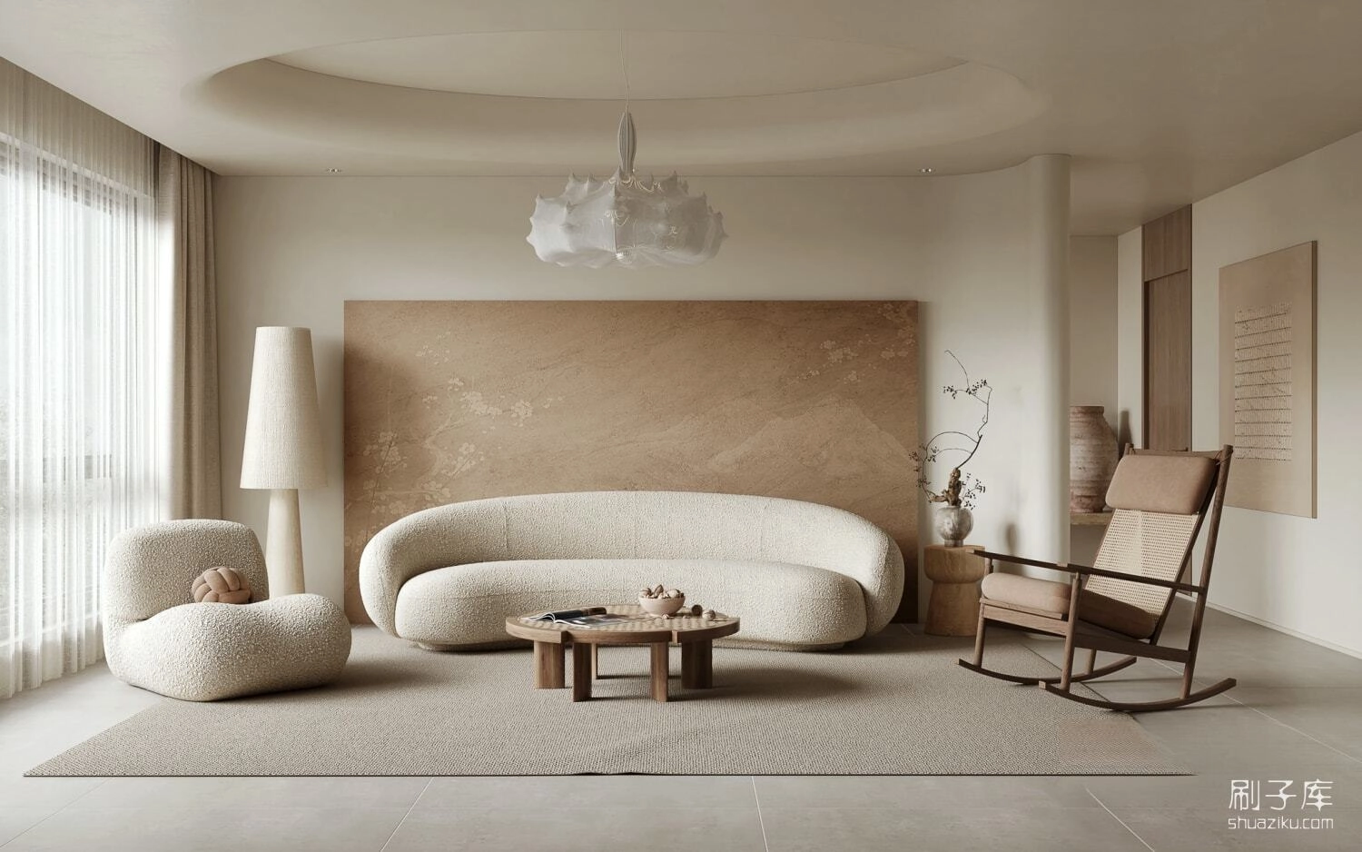 图片[1]-侘寂风客厅3d模型-刷子库