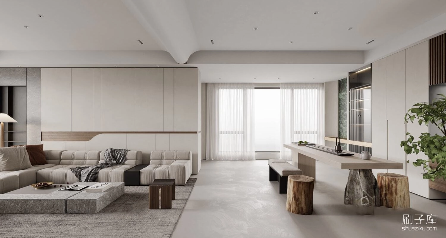 图片[4]-现代极简客餐厅3d模型-刷子库