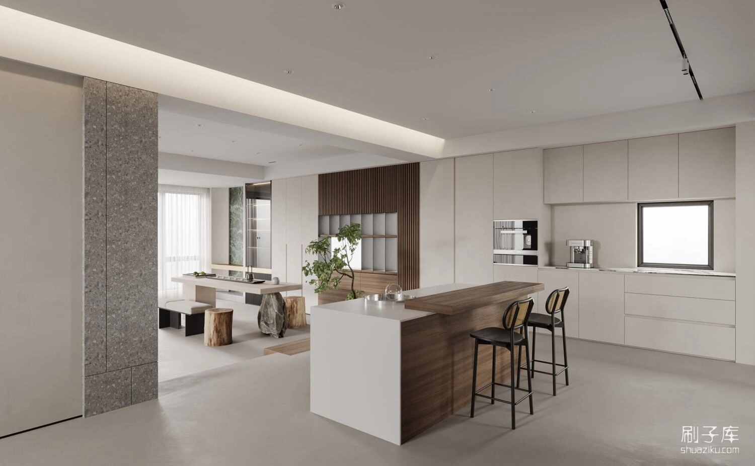 图片[7]-现代极简客餐厅3d模型-刷子库