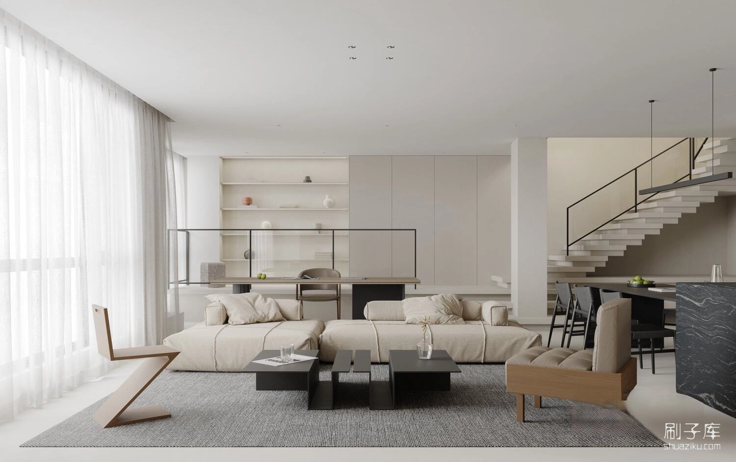 图片[2]-现代客餐厅3d模型-刷子库