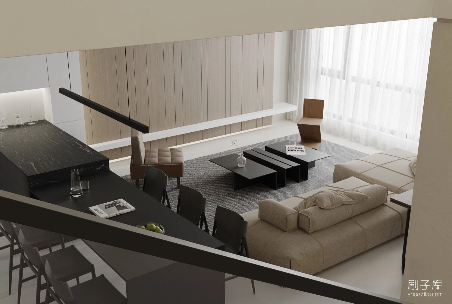 图片[5]-现代客餐厅3d模型-刷子库