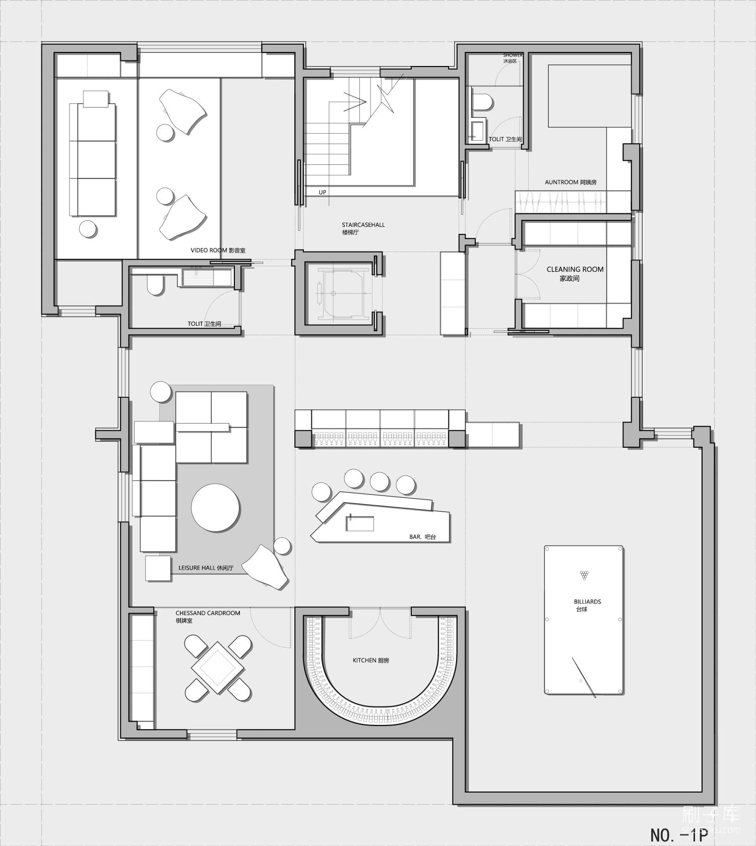图片[5]-2023平面方案34套合集别墅+平层 | CAD平面+PSD彩图+长投影插件+打印样式-刷子库