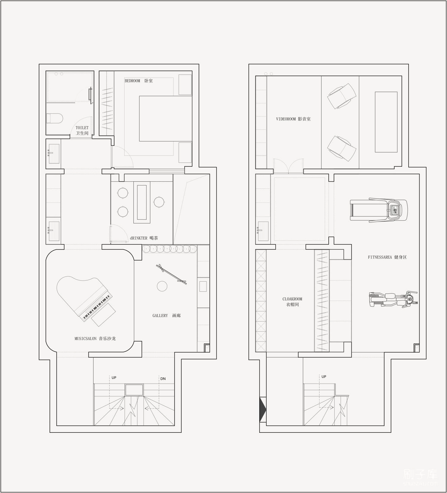 图片[9]-2023平面方案34套合集别墅+平层 | CAD平面+PSD彩图+长投影插件+打印样式-刷子库