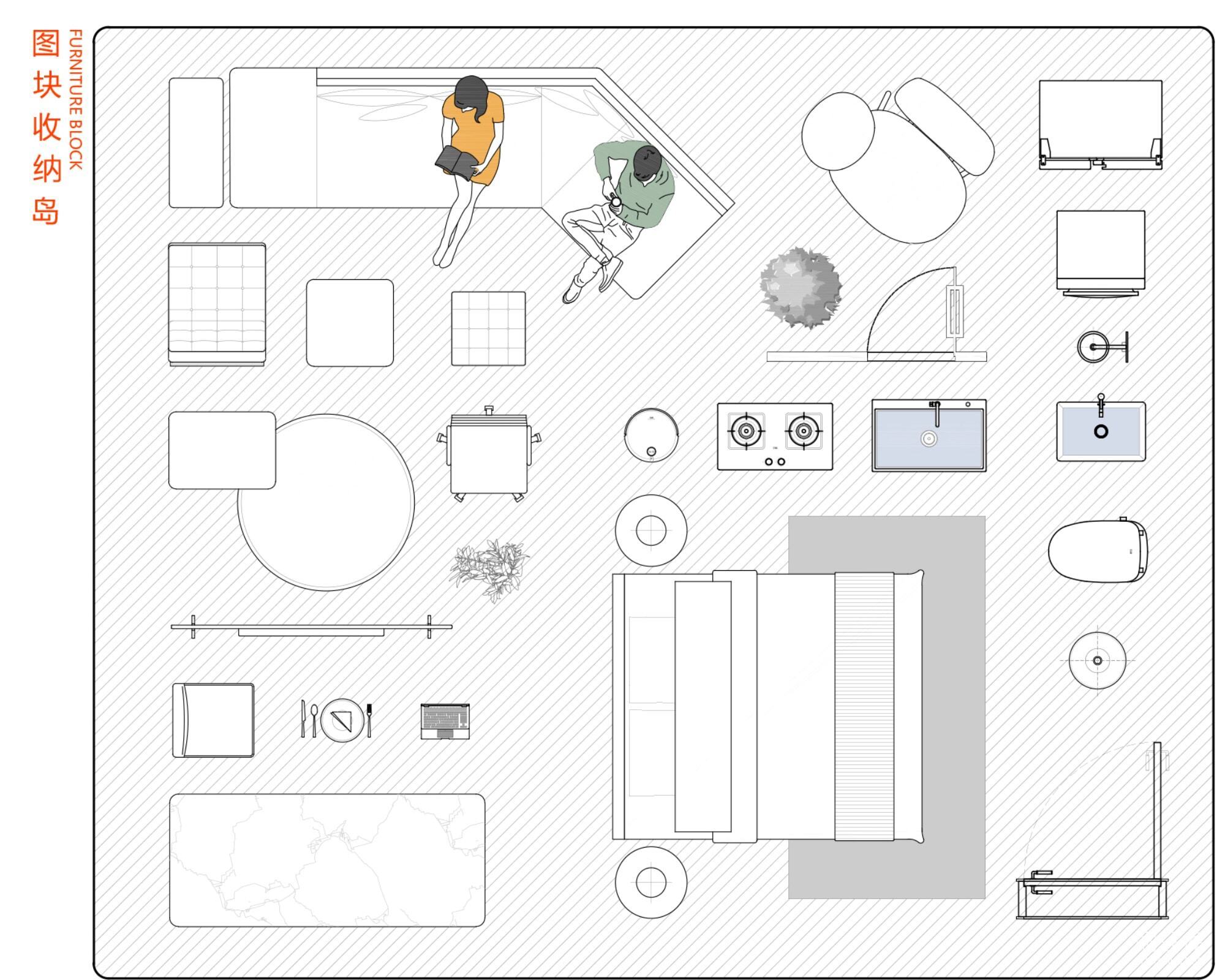 图片[3]-2023网红CAD彩平制图模板(用CAD做彩平)-刷子库